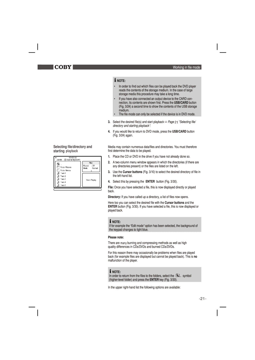 COBY electronic DVD988 instruction manual 