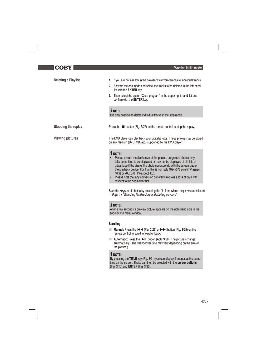 COBY electronic DVD988 instruction manual 