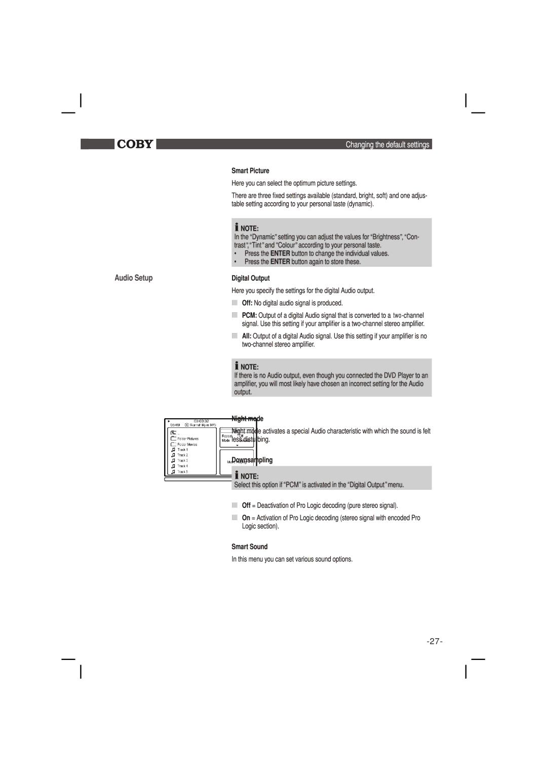 COBY electronic DVD988 instruction manual 