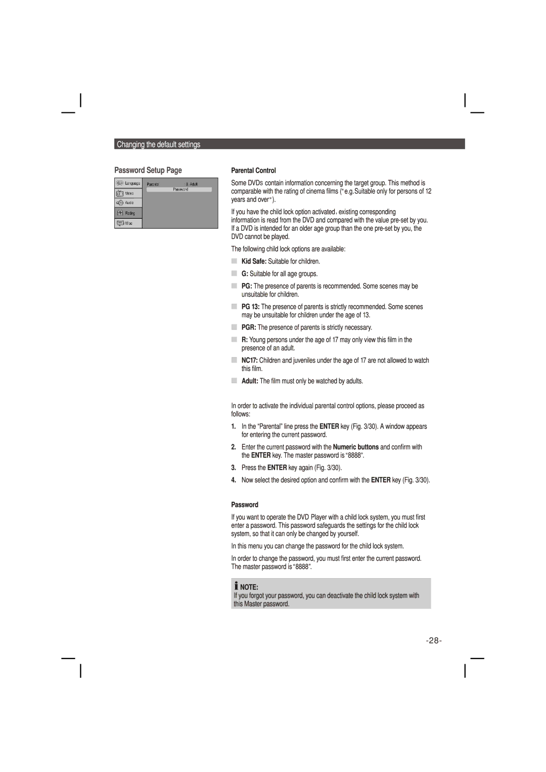 COBY electronic DVD988 instruction manual 