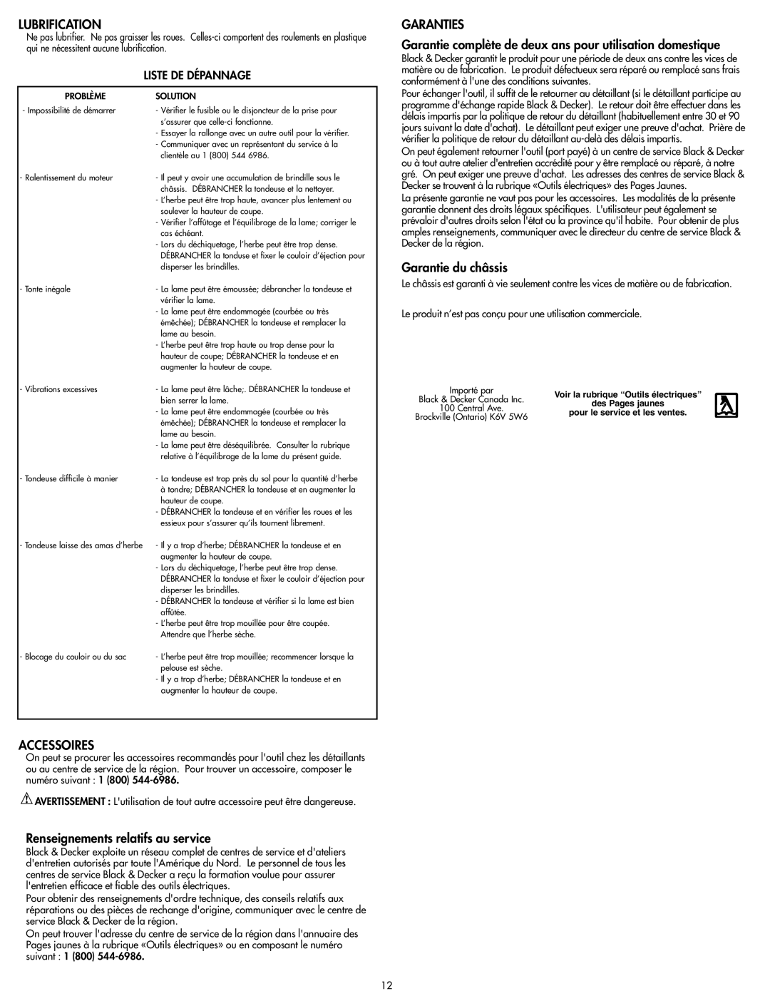 COBY electronic MM675 instruction manual Lubrification, Accessoires, Garanties 