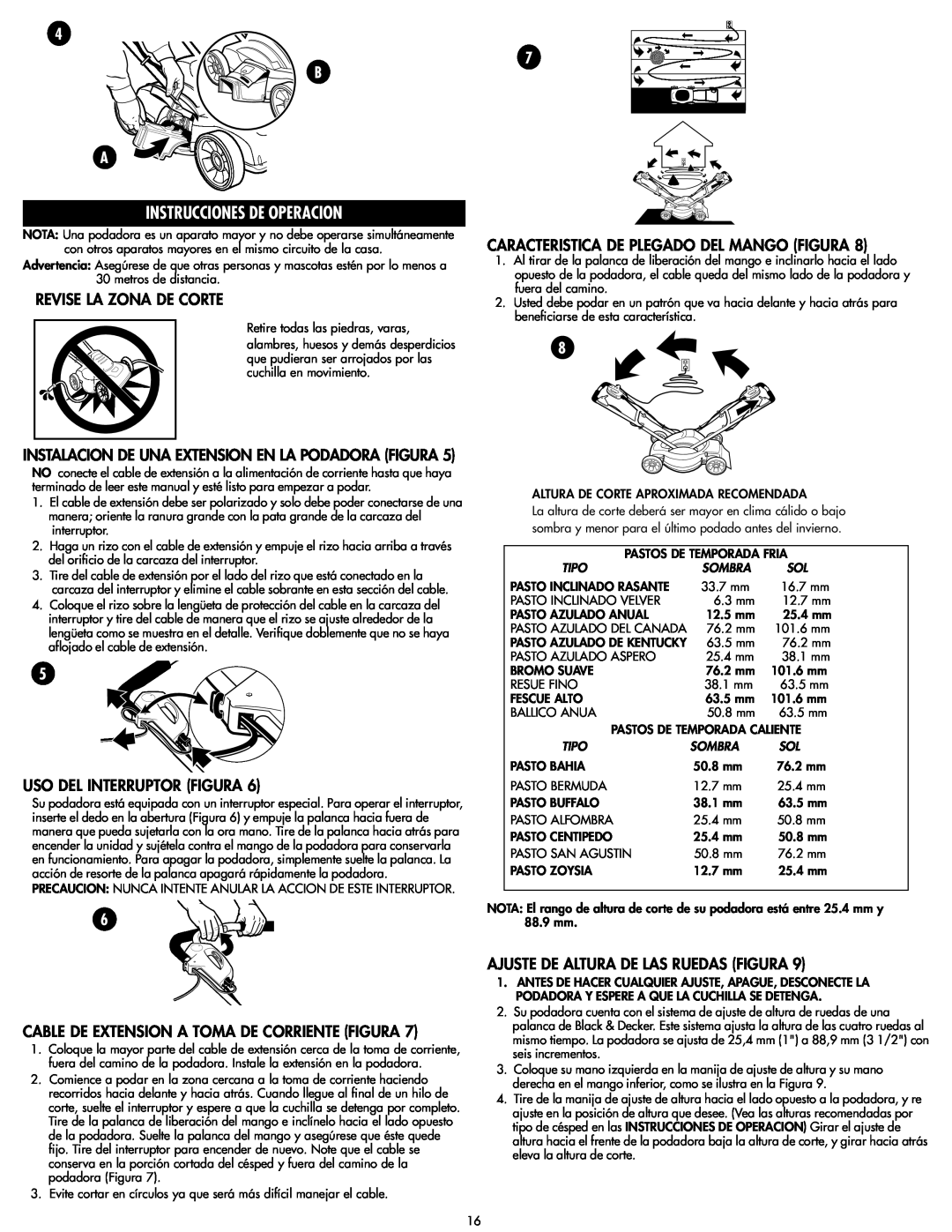 COBY electronic MM675 Instrucciones De Operacion, 7 B A, Revise La Zona De Corte, Uso Del Interruptor Figura 