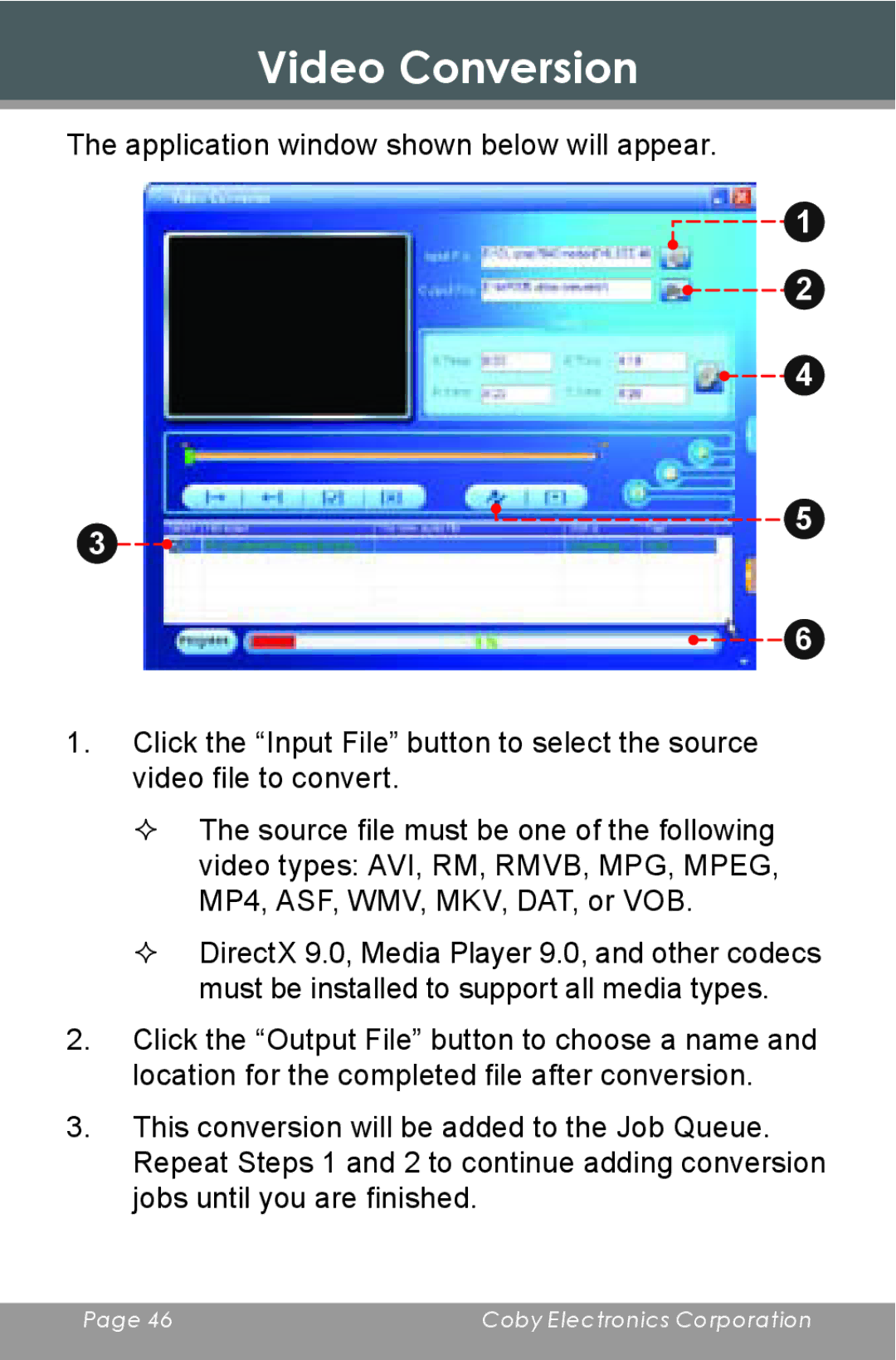 COBY electronic MP-705-4G, MP-705-2G, MP-705-1G instruction manual Video Conversion 