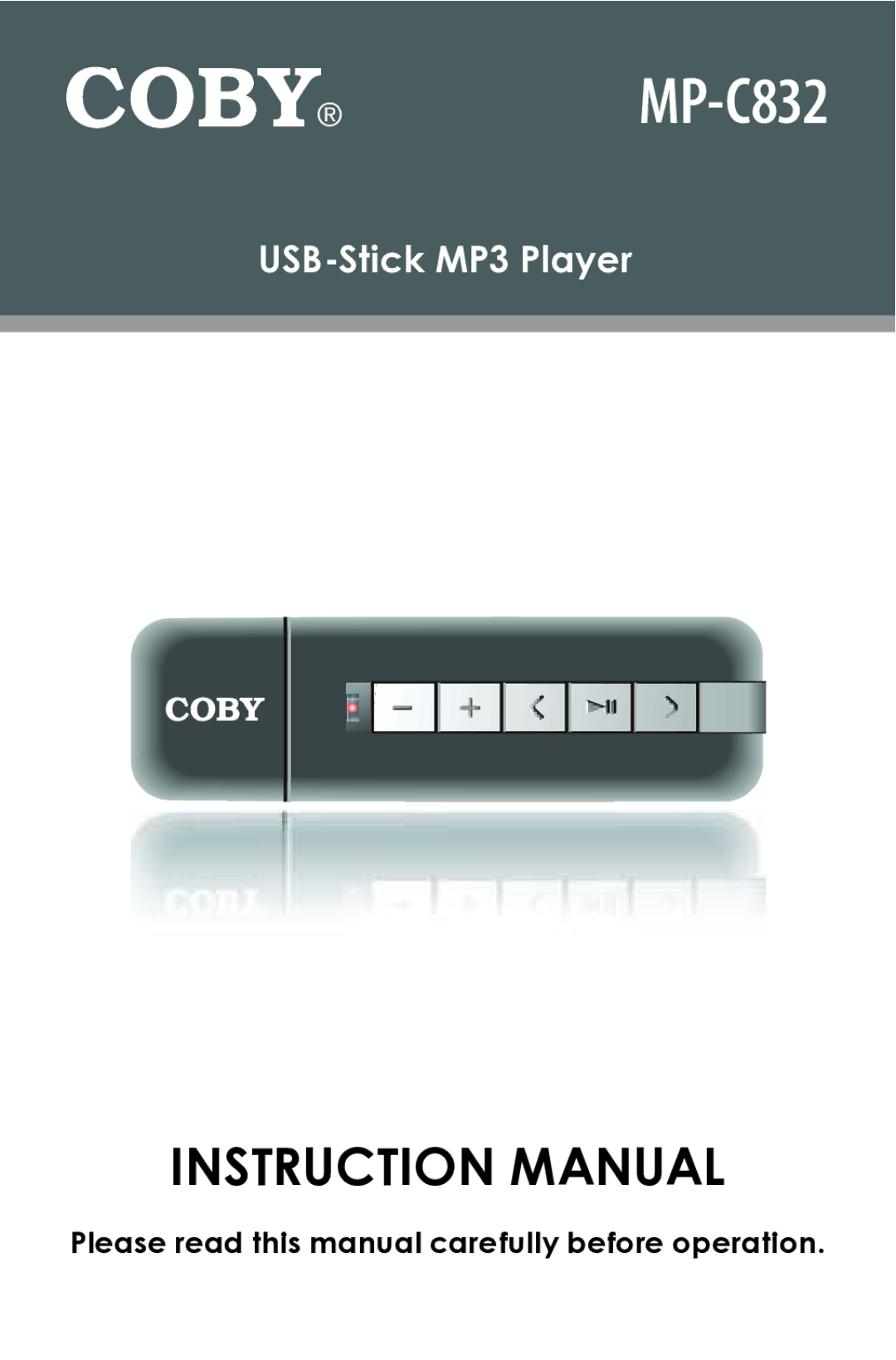 COBY electronic MP-C832 instruction manual 