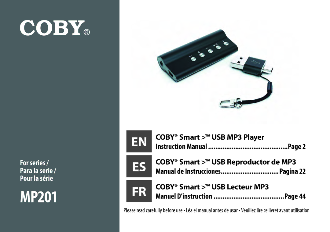 COBY electronic MP201 instruction manual 