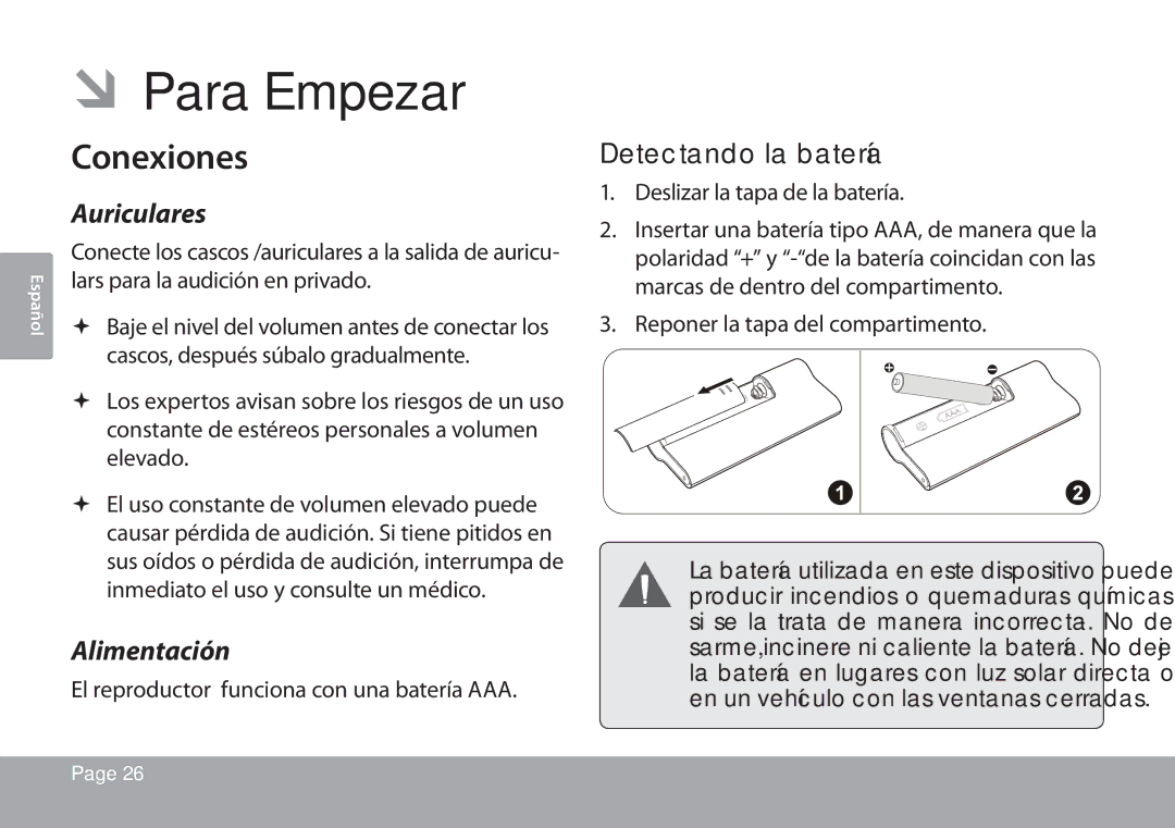 COBY electronic MP201 instruction manual ÂÂPara Empezar, Conexiones 