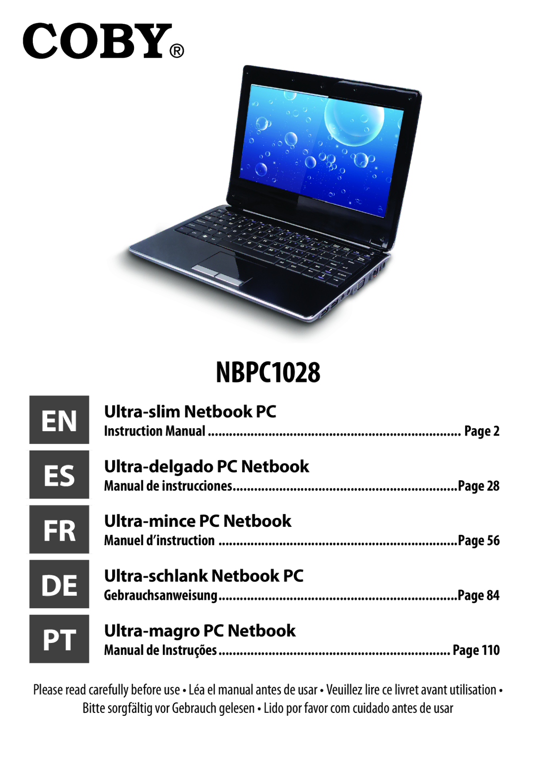 COBY electronic NBPC1028 instruction manual 