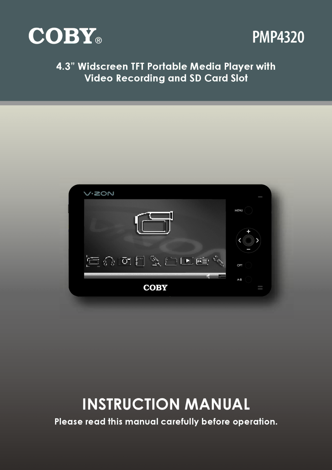 COBY electronic PMP4320 instruction manual 