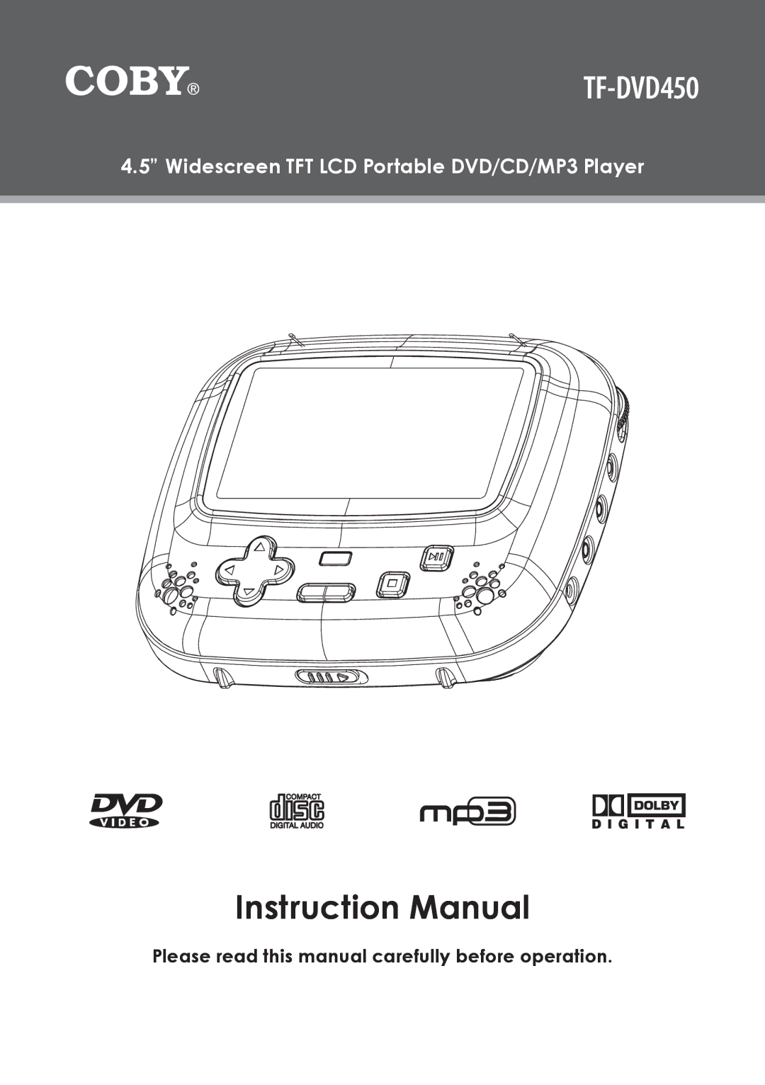 COBY electronic TF-DVD450 instruction manual 