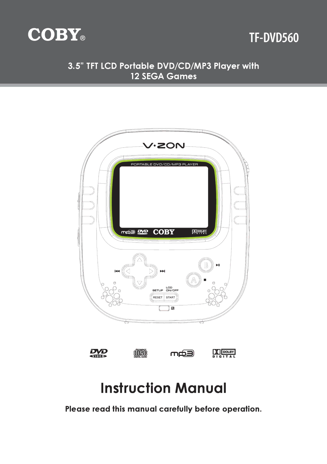 COBY electronic TF-DVD560 instruction manual 