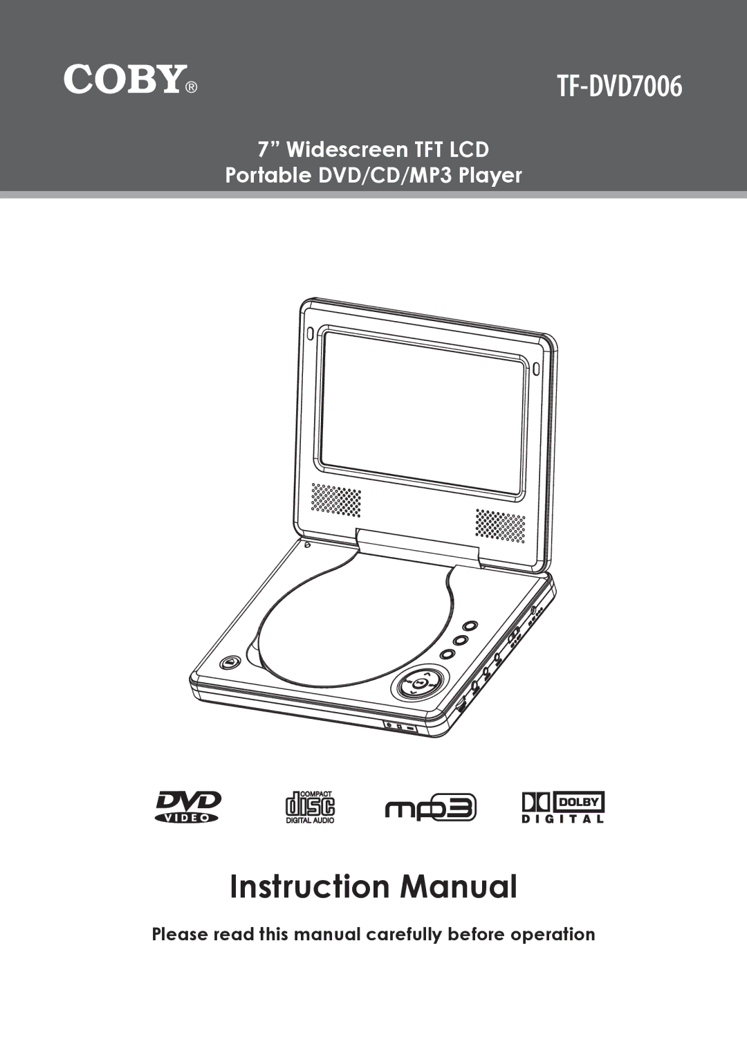 COBY electronic TF-DVD7006 instruction manual 