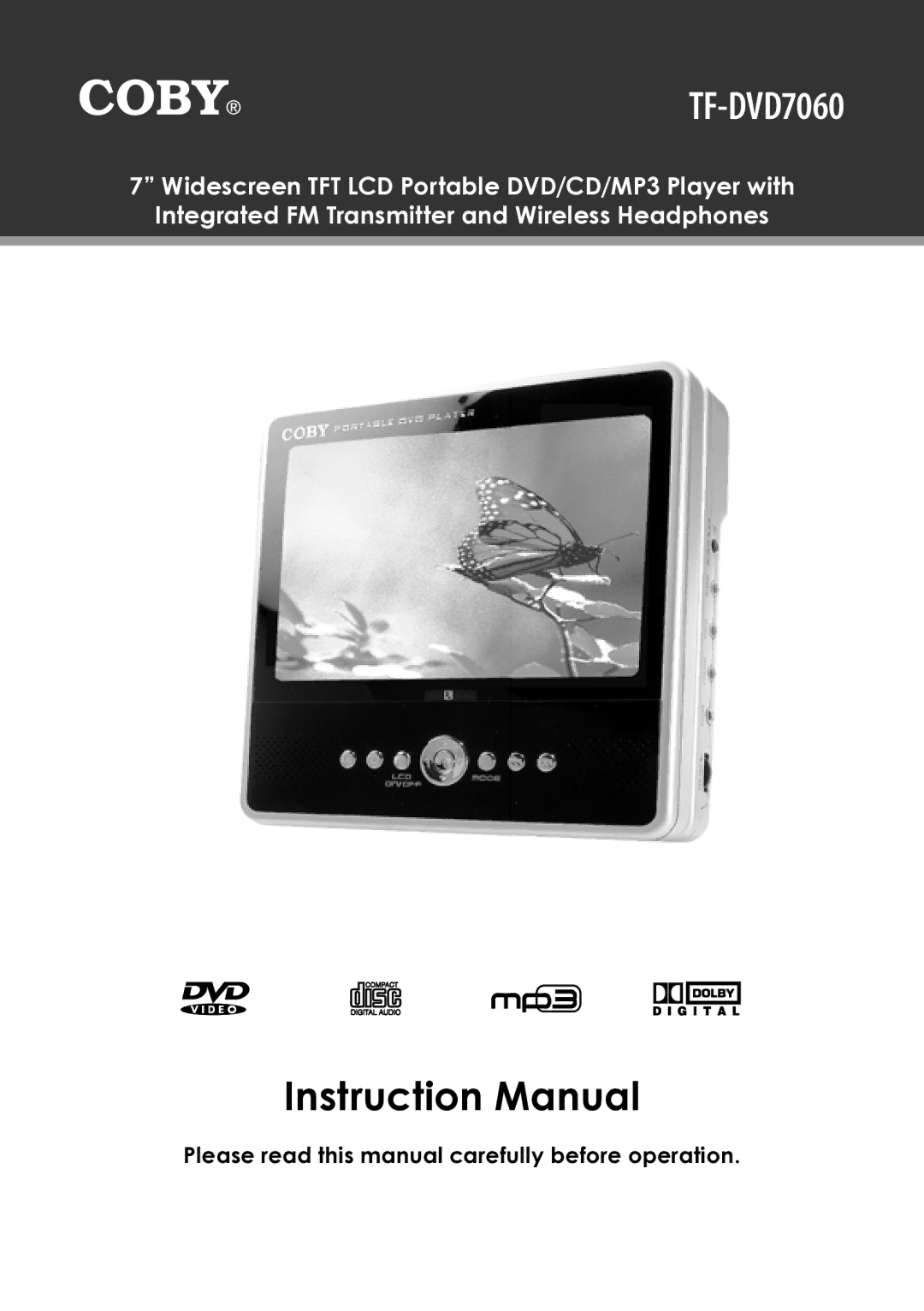 COBY electronic TF-DVD7060 instruction manual 