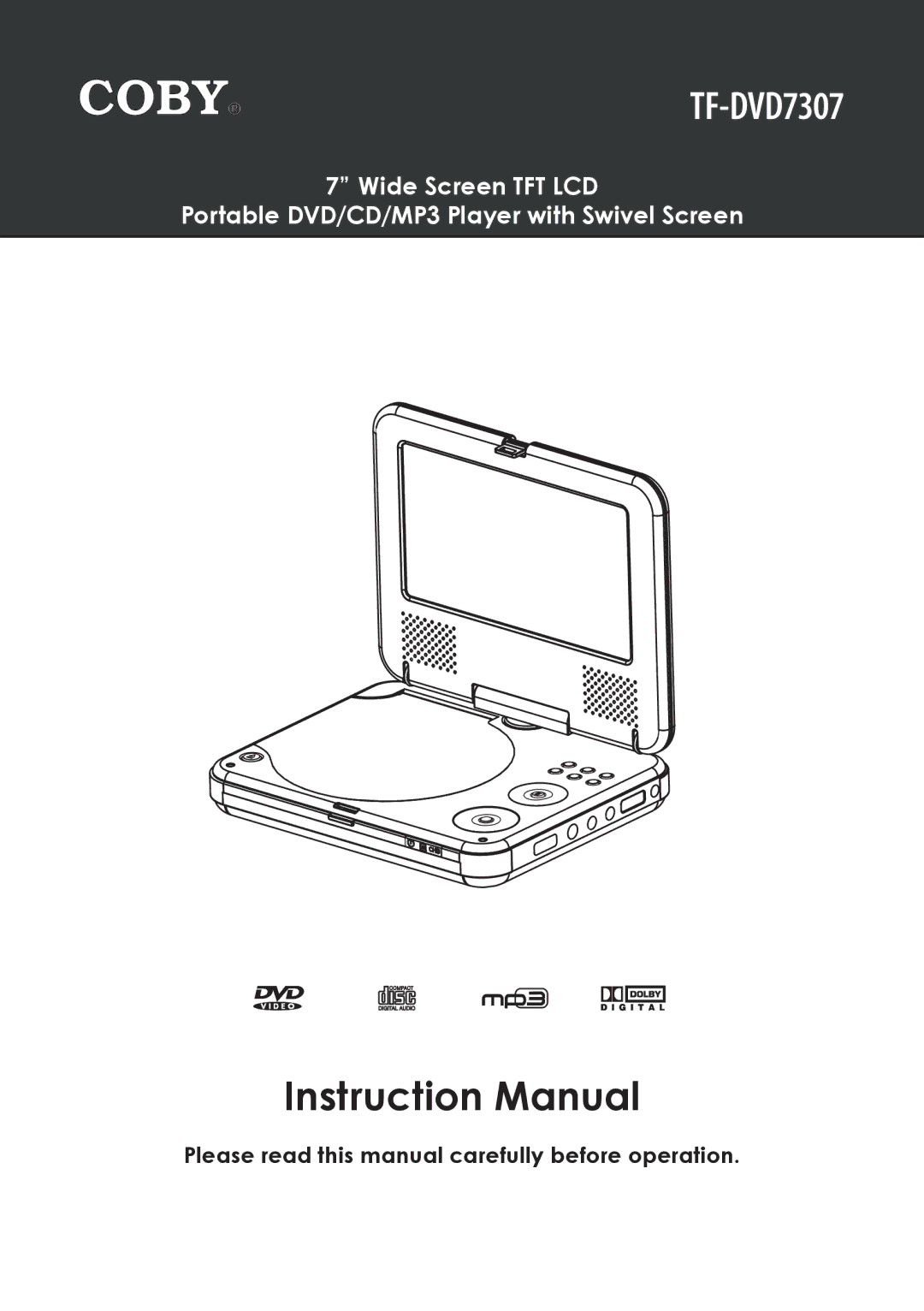 COBY electronic TF-DVD7307 instruction manual 