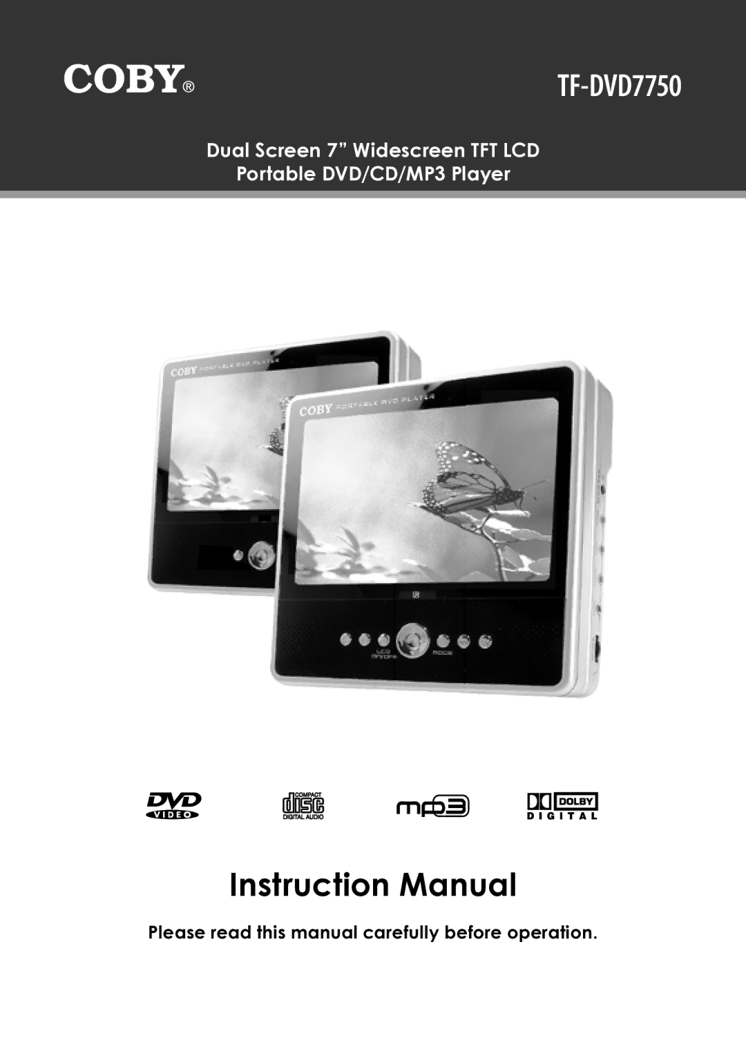 COBY electronic TF-DVD7750 instruction manual 