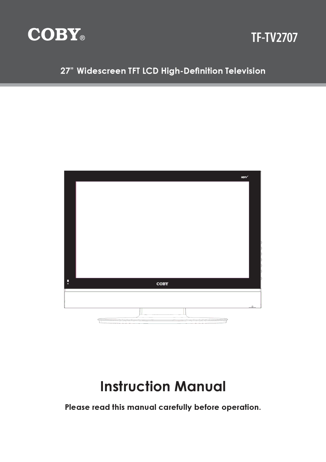 COBY electronic TF-TV2707 instruction manual 