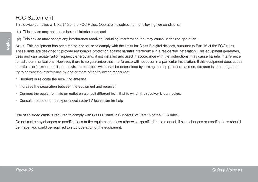 COBY electronic TFTV791 instruction manual FCC Statement 