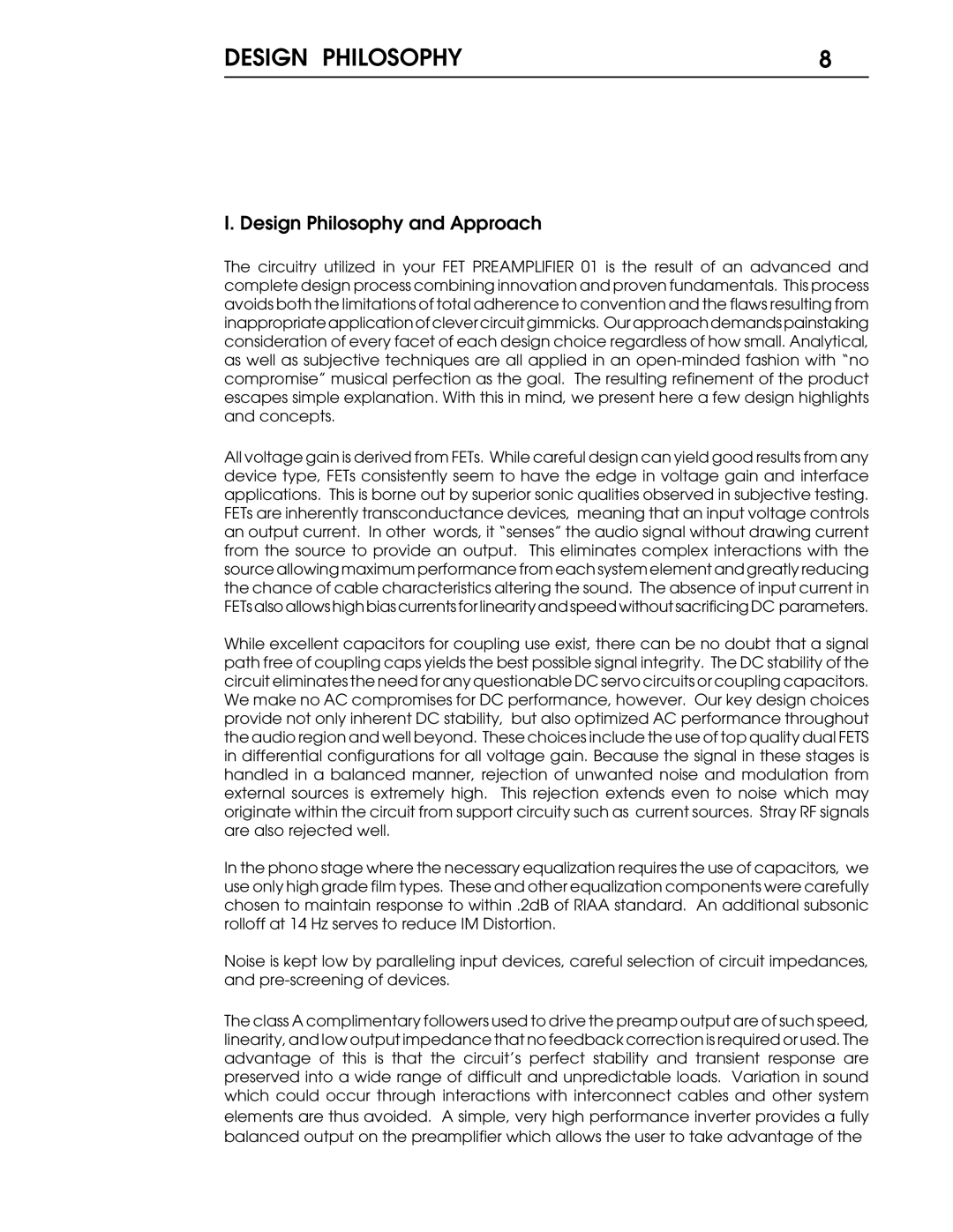 Coda 01 warranty Design Philosophy and Approach 