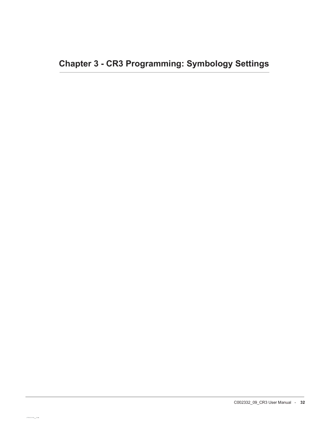 Code Alarm manual CR3 Programming Symbology Settings 