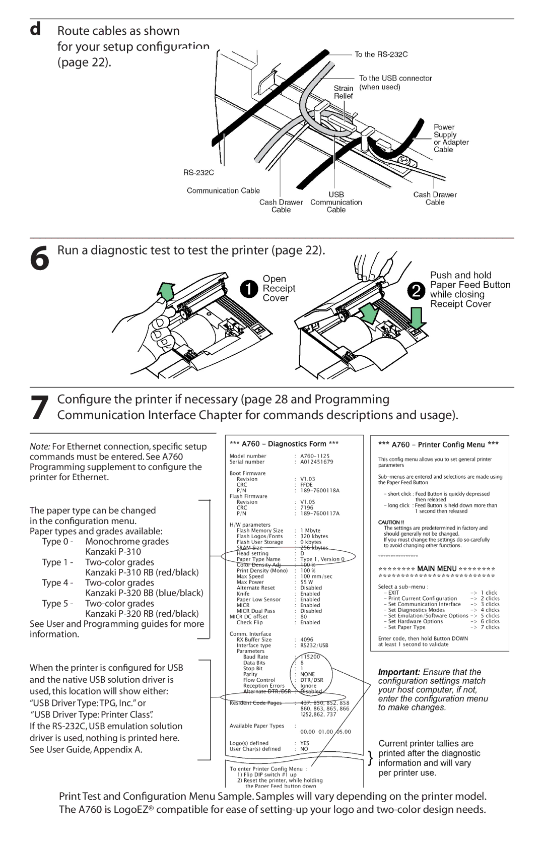 Cognitive Solutions A760 setup guide USB Driver Type Printer Class 