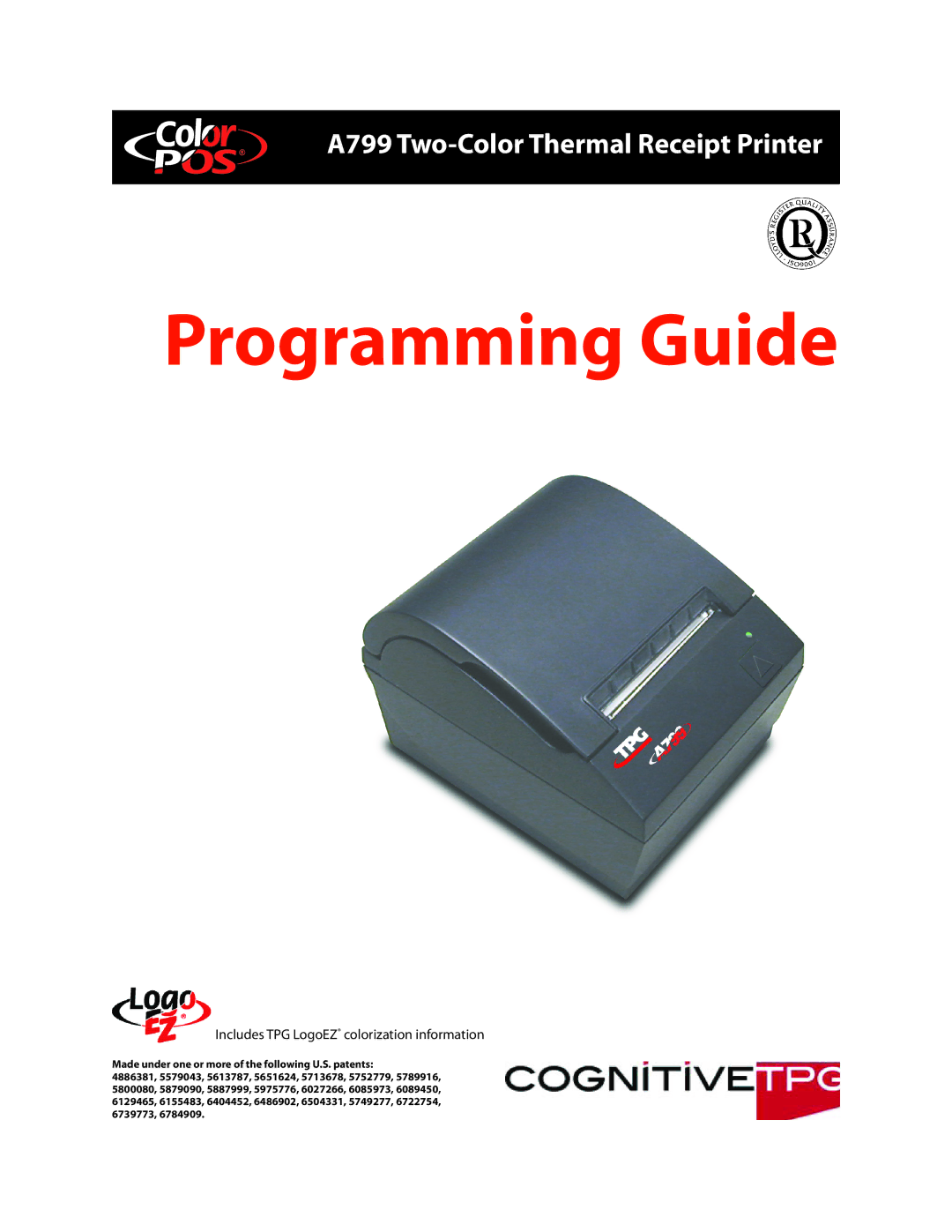 Cognitive Solutions A799 manual Programming Guide 