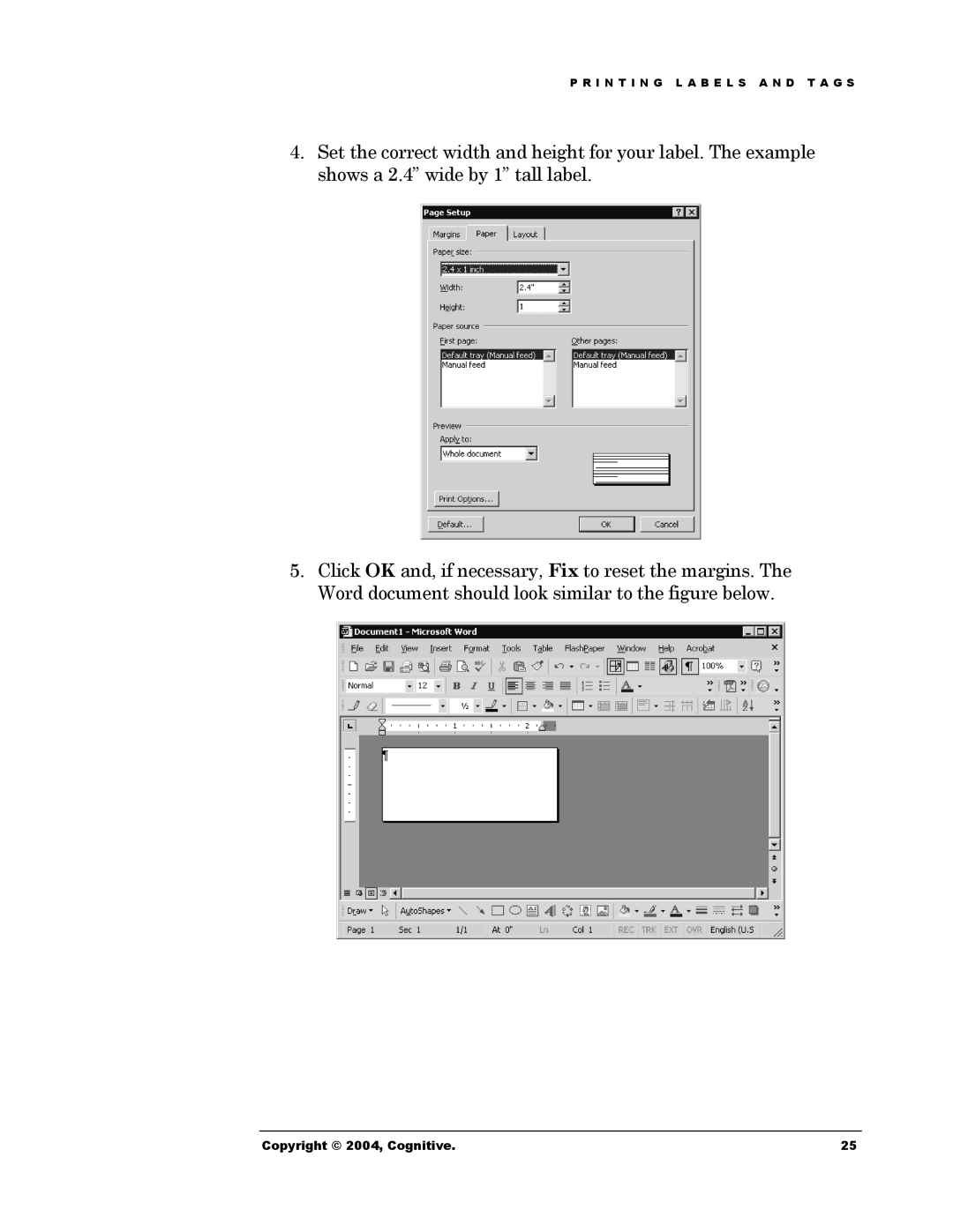 Cognitive Solutions Advantage RFID Thermal Printer manual Copyright 2004, Cognitive 