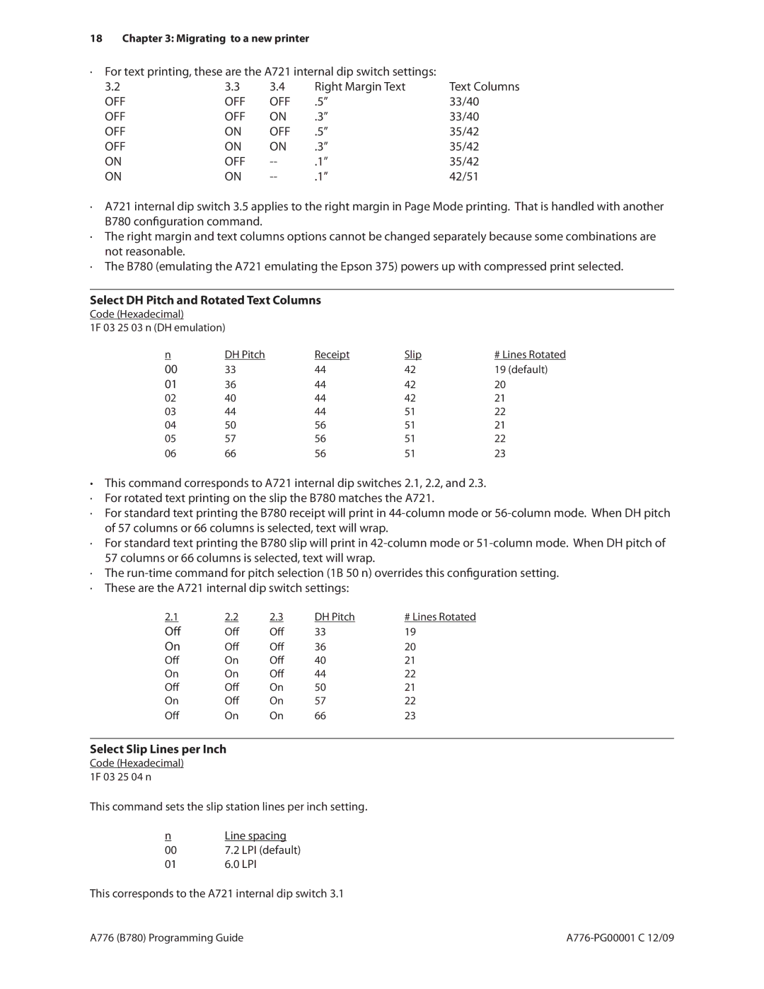 Cognitive Solutions B780, A776 manual Select DH Pitch and Rotated Text Columns 