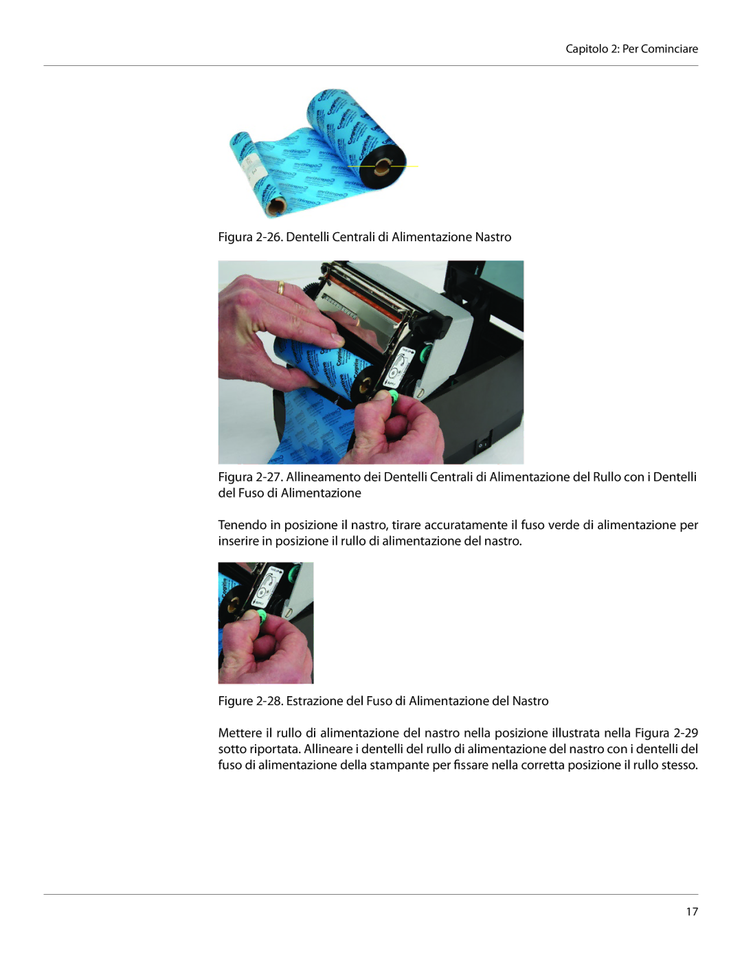 Cognitive Solutions CXI-UGML001-IT, CI user manual Figura 2-26. Dentelli Centrali di Alimentazione Nastro 