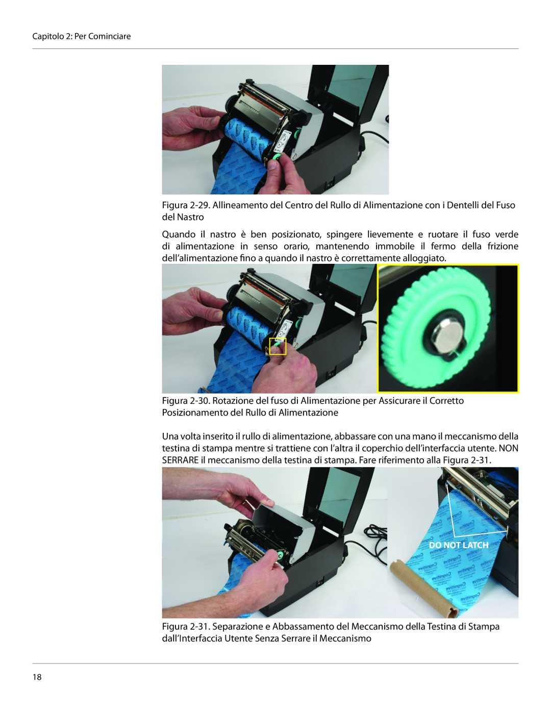 Cognitive Solutions CI, CXI-UGML001-IT user manual Do not Latch 