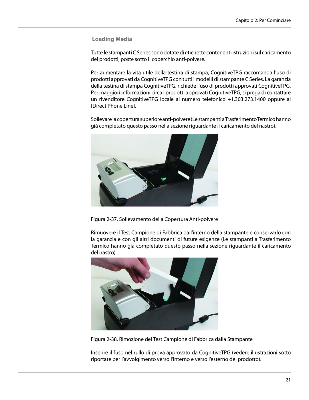 Cognitive Solutions CXI-UGML001-IT, CI user manual Loading Media 