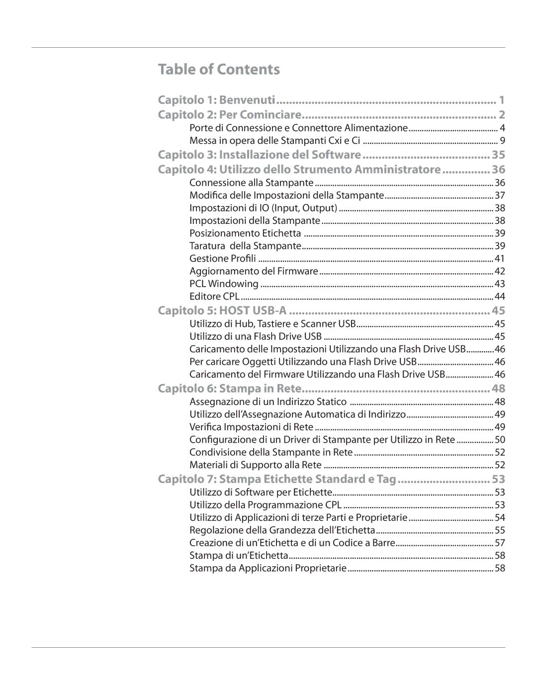 Cognitive Solutions CXI-UGML001-IT, CI user manual Table of Contents 