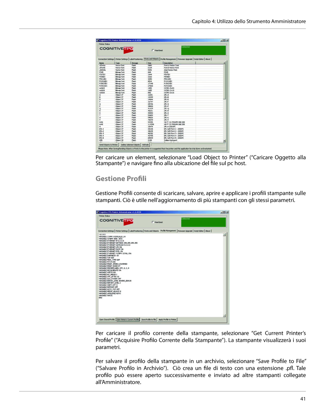 Cognitive Solutions CXI-UGML001-IT, CI user manual Gestione Profili 