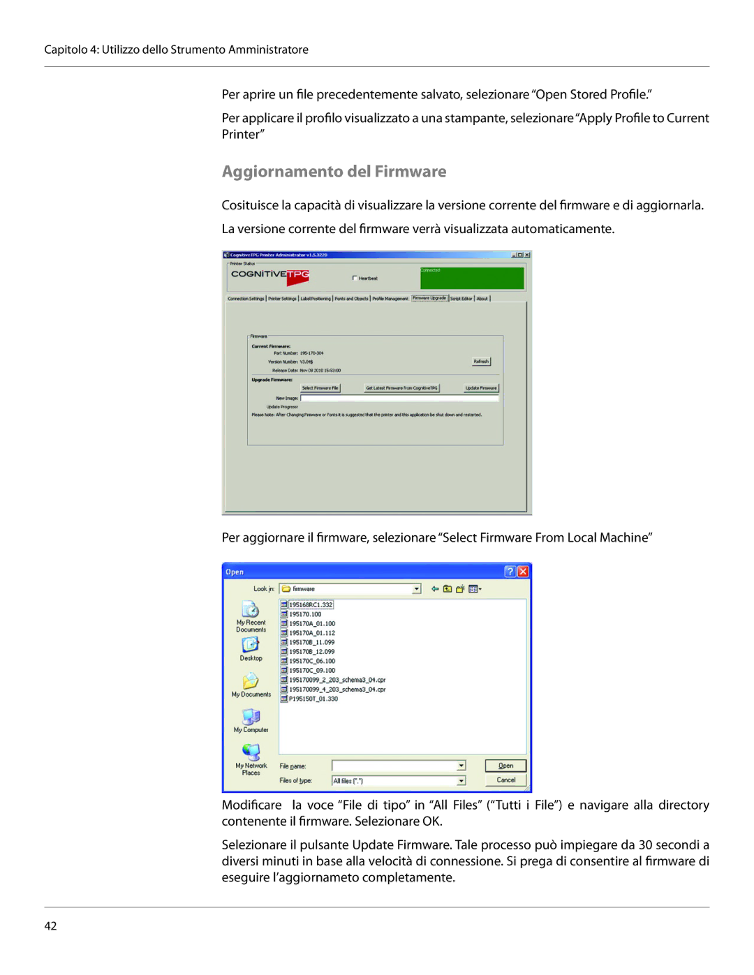 Cognitive Solutions CI, CXI-UGML001-IT user manual Aggiornamento del Firmware 