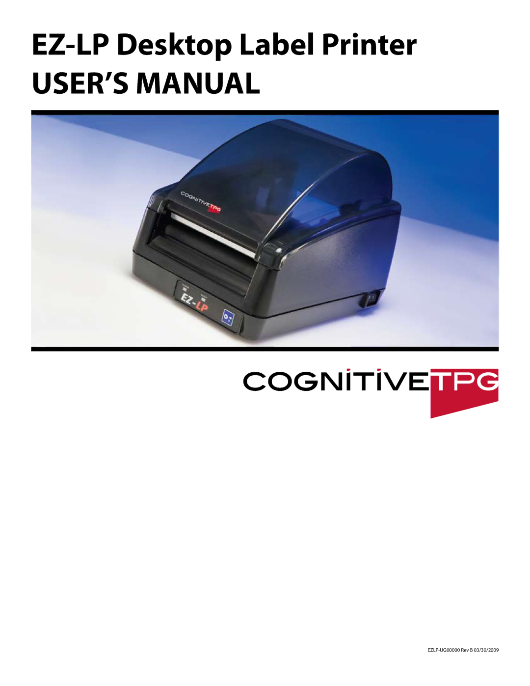 Cognitive Solutions EZLP-UG00000 user manual USER’S Manual 