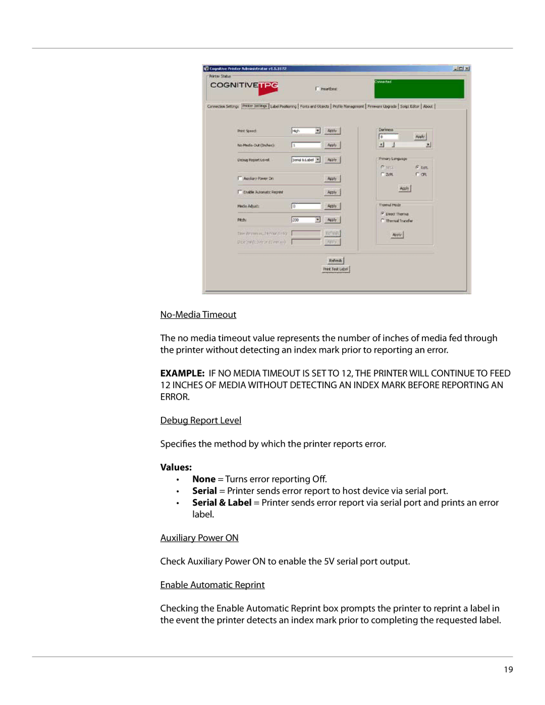 Cognitive Solutions EZLP-UG00000 user manual Values 