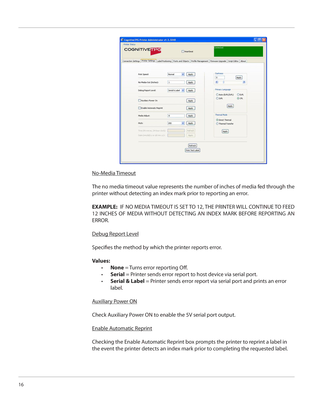 Cognitive Solutions LXG-UG00000 manual Values 