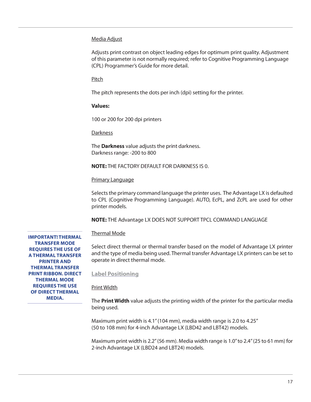 Cognitive Solutions LXG-UG00000 manual Label Positioning 