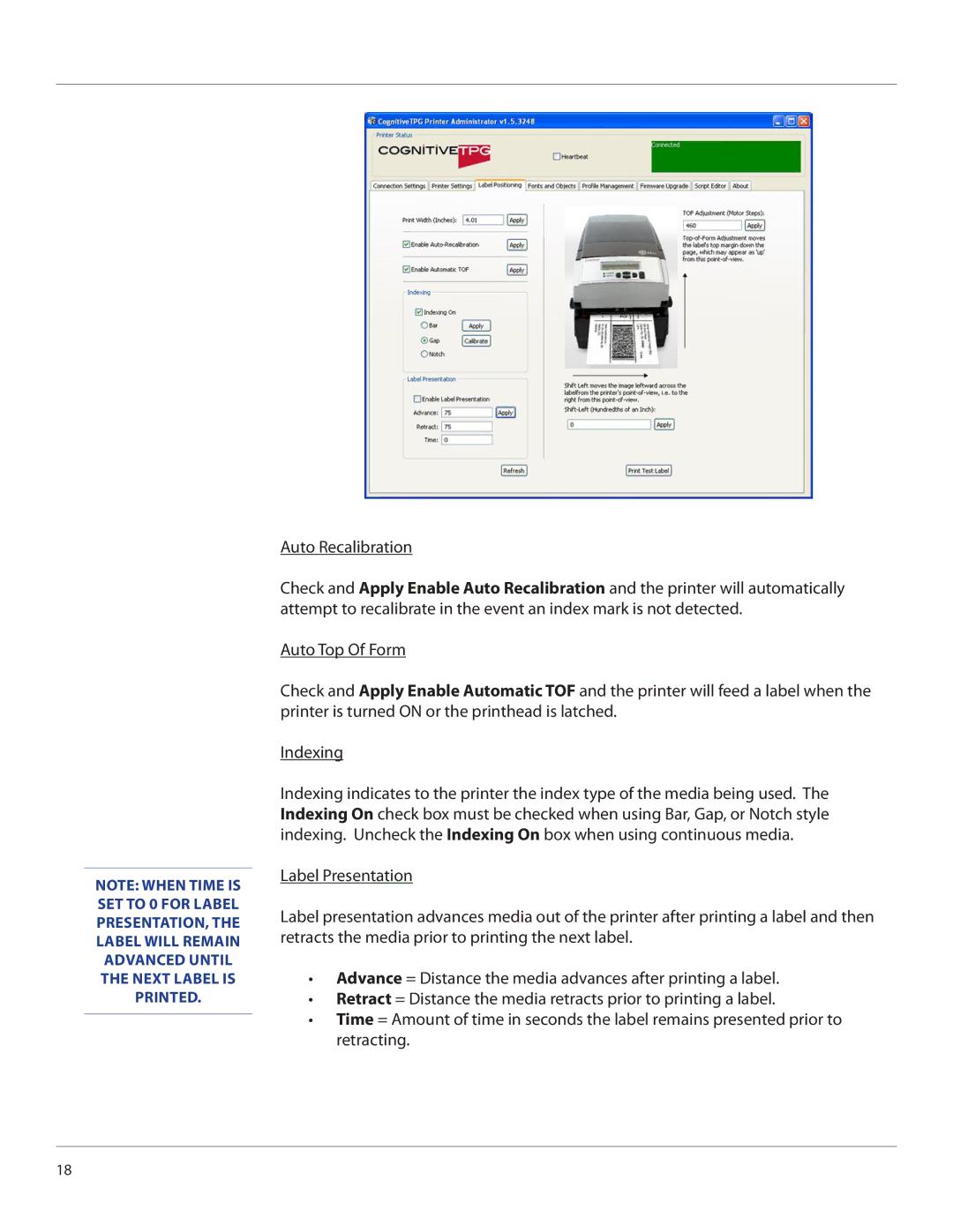 Cognitive Solutions LXG-UG00000 manual Auto Recalibration 