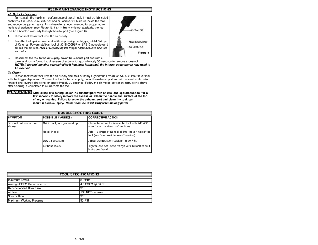 Coleman 024-0075CT warranty Troubleshootingg Guideguide 