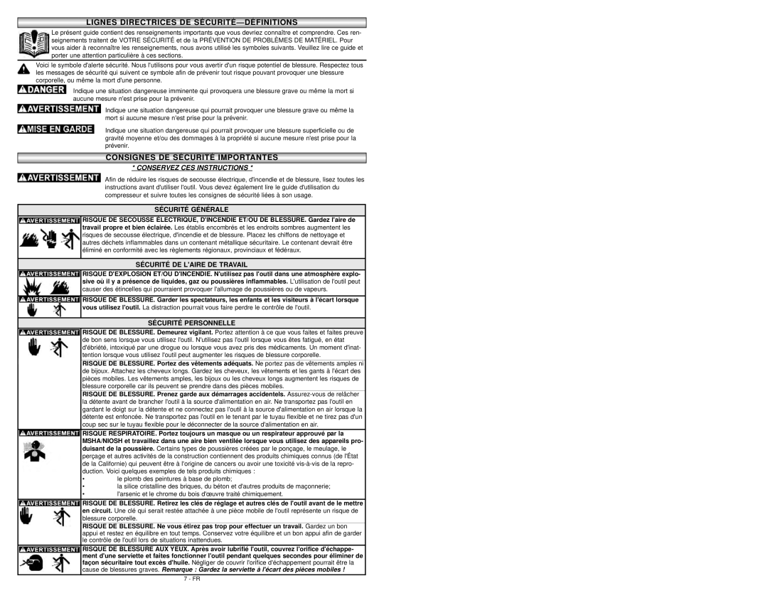 Coleman 024-0075CT warranty Conservez CES Instructions 