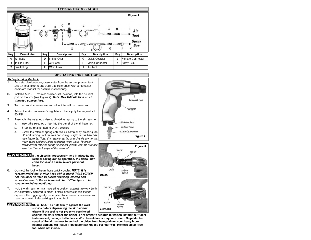 Coleman 024-0075CT warranty Typicaltypical Instinstallaallationtion, Operaoperatingting Instructionsinstructions 