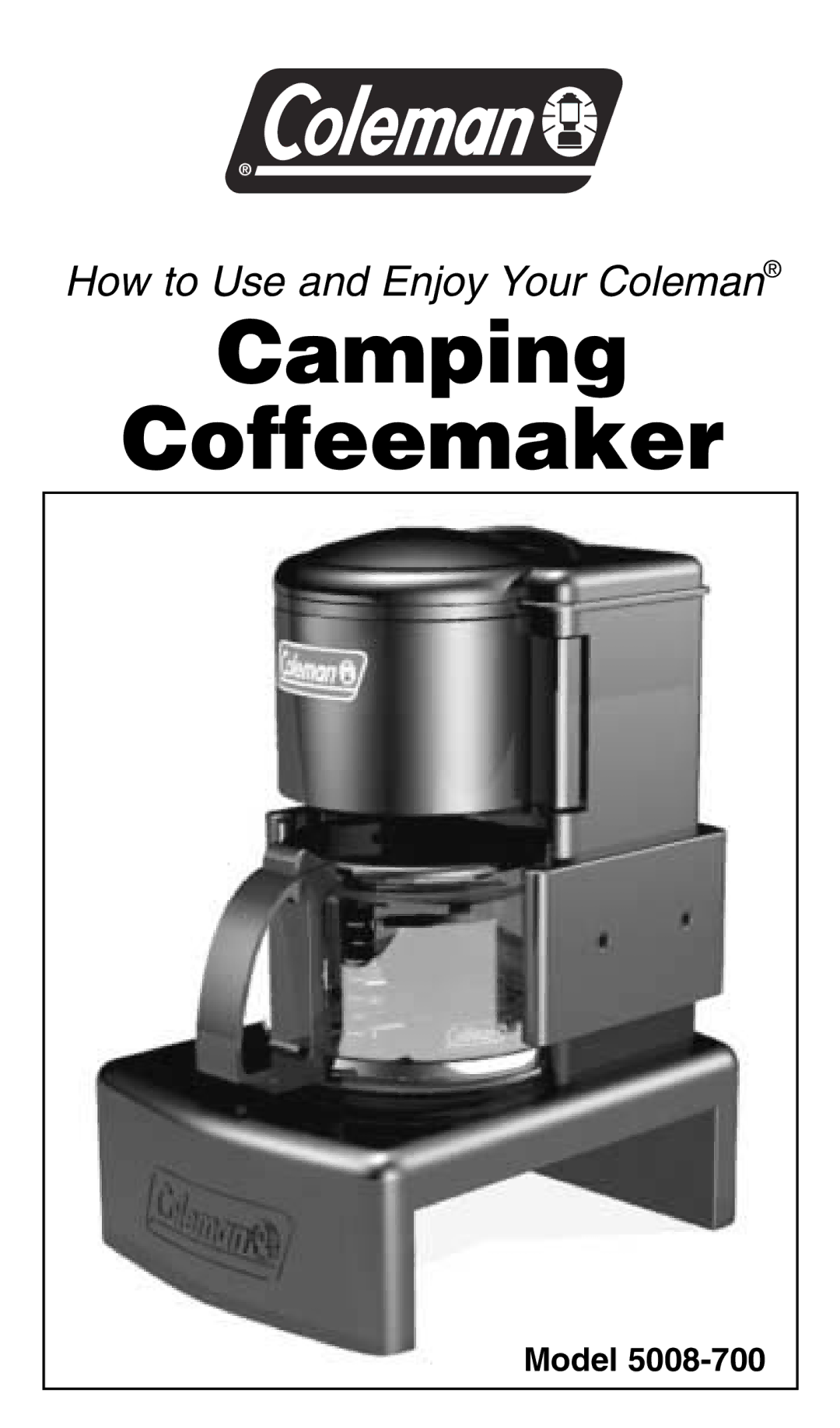 Coleman 5008-700 manual Camping Coffeemaker 