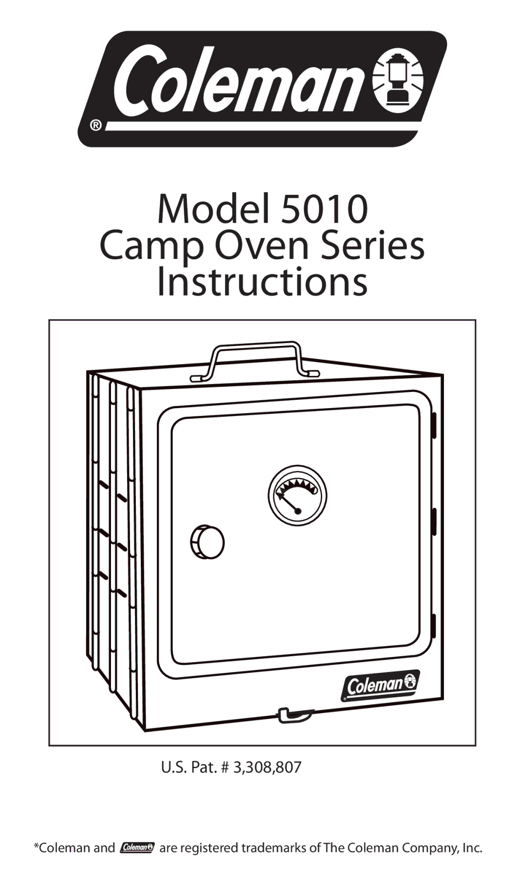 Coleman 5010 manual Camp Oven Series Instructions 