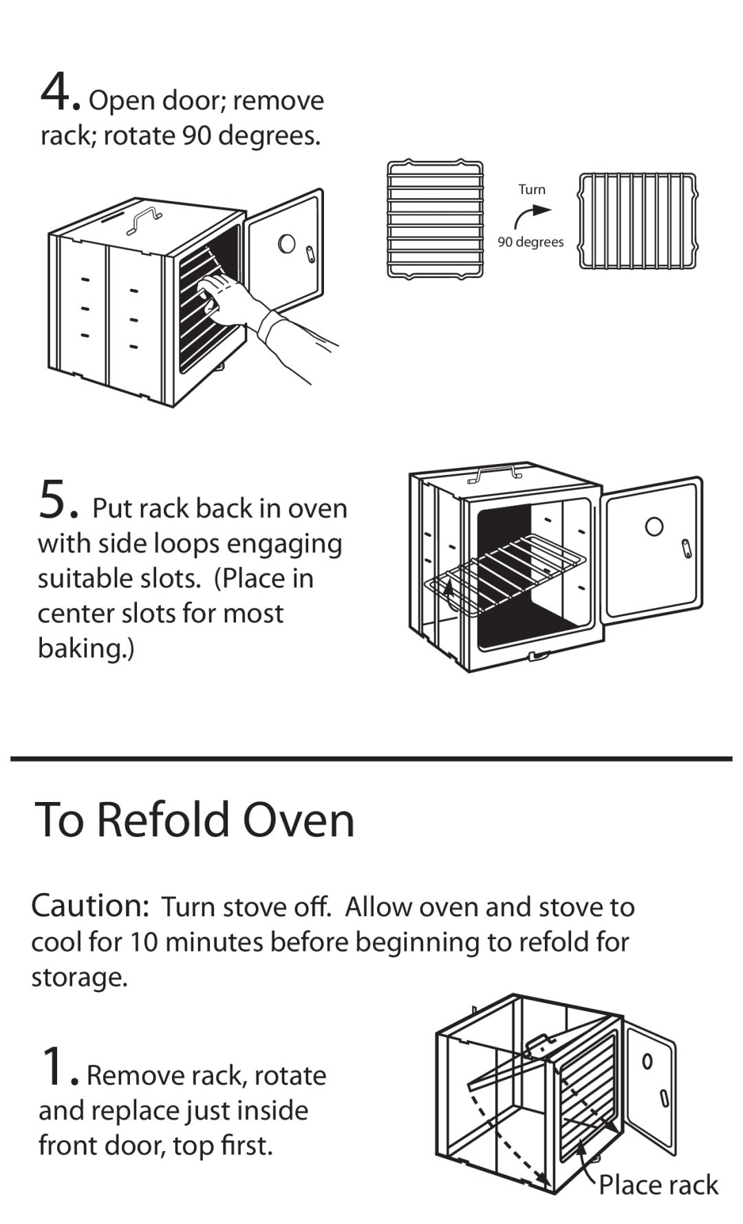 Coleman 5010 manual To Refold Oven 