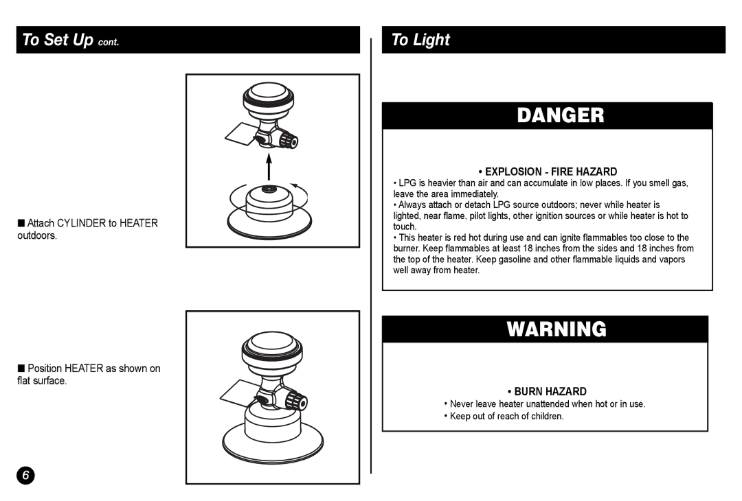 Coleman 5034-700 manual To Light, Explosion Fire Hazard 