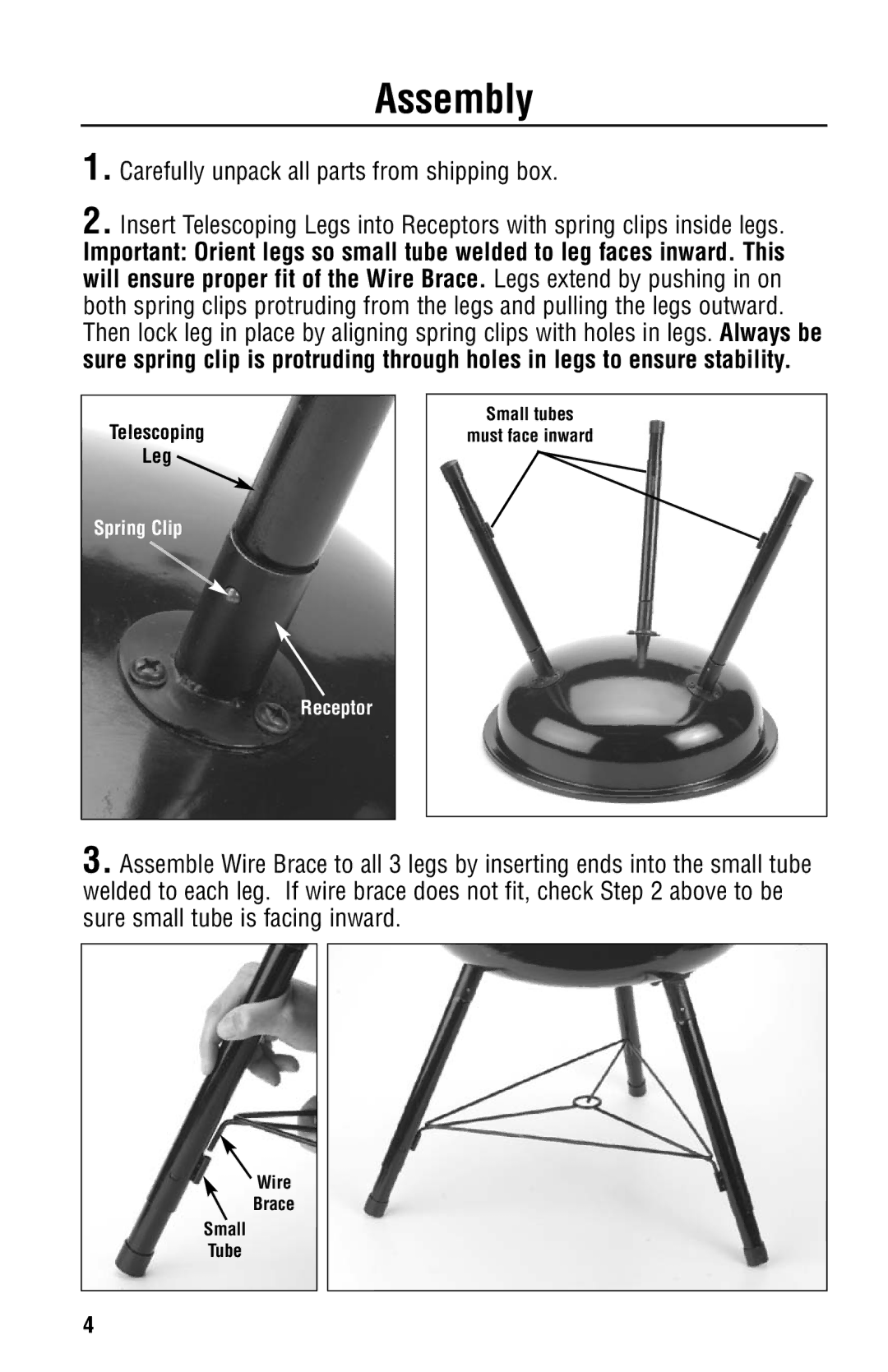 Coleman 5065-705 instruction manual Assembly 