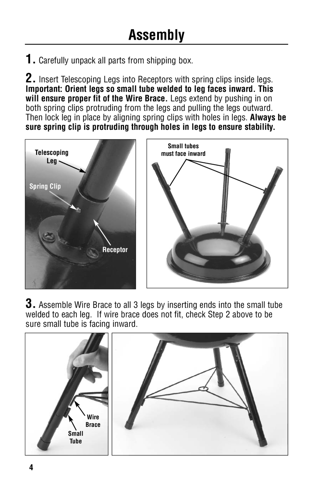 Coleman 5065-715 instruction manual Assembly 