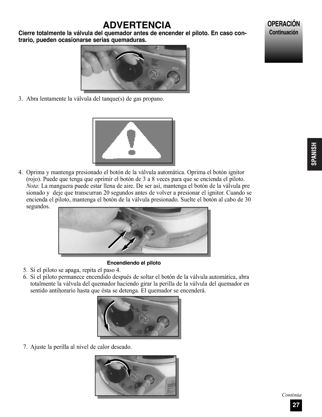 Coleman 5085A751, 5080A751 manual Advertencia 