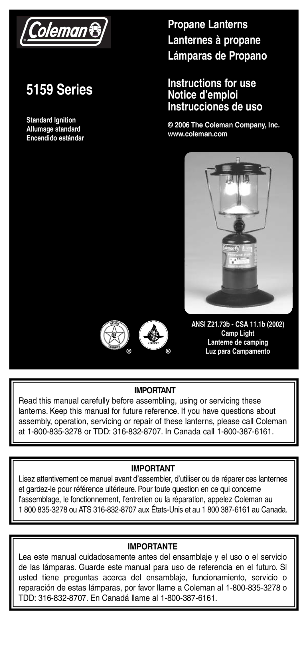 Coleman 5159 Series manual 