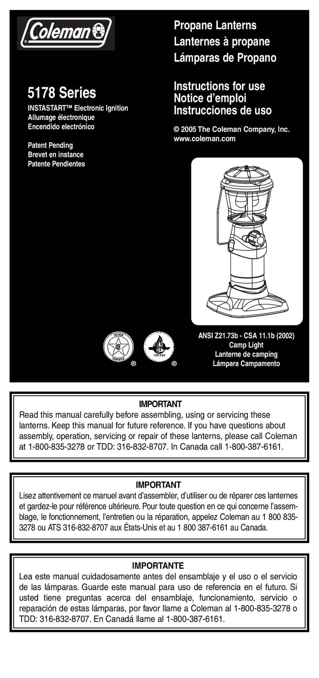 Coleman 5178 Series manual 