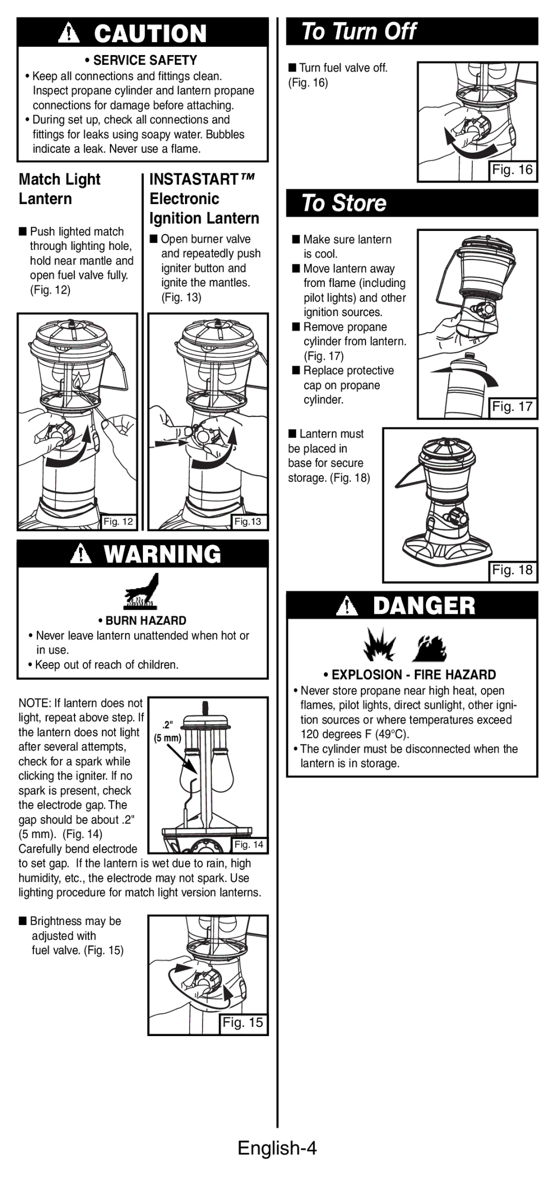 Coleman 5178 Series manual To Store, English-4 